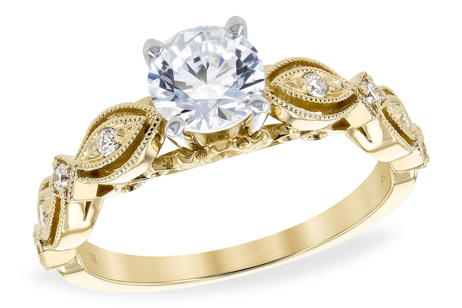 Blossom, 18K White Gold pavé style engagement ring