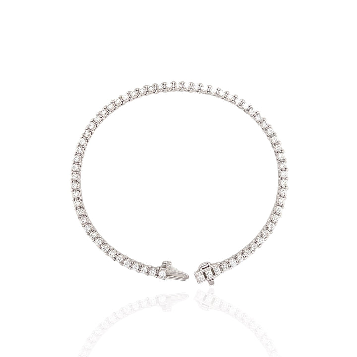 14 Karat White Gold Diamond Tennis Bracelet