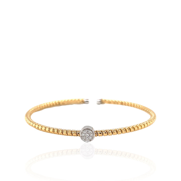 18 Karat Yellow and White Gold Diamond Bracelet