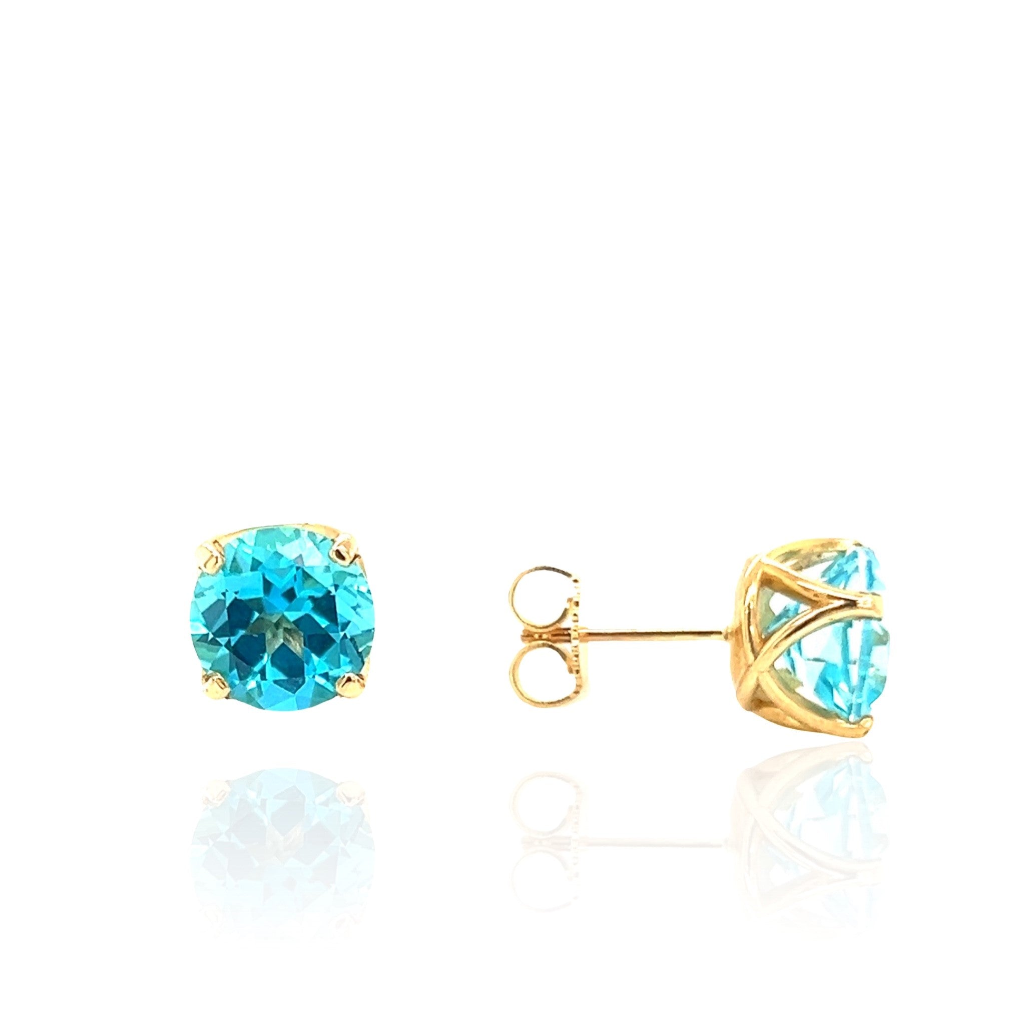 14 karat yellow popular gold topaz earrings