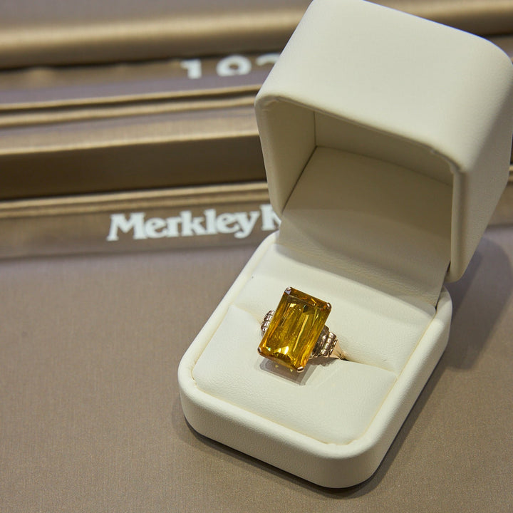 Vintage Yellow Sapphire 14K Gold Ring