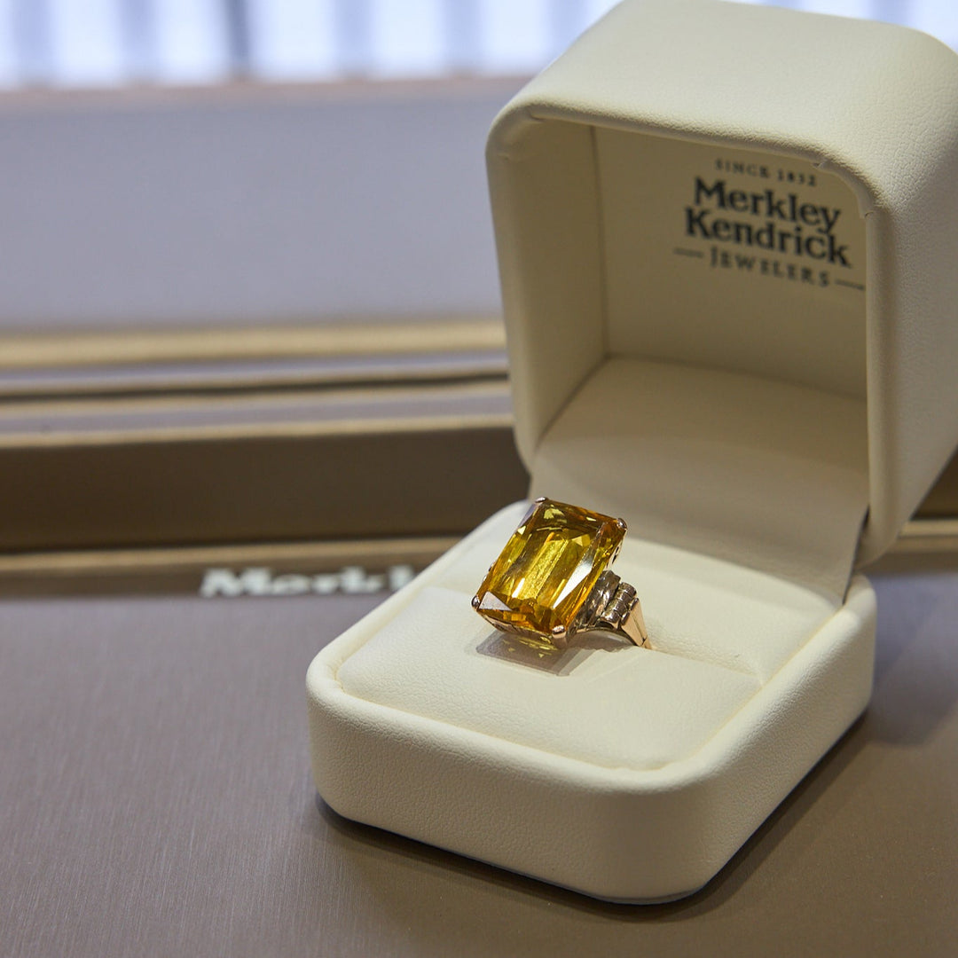 Vintage Yellow Sapphire 14K Gold Ring