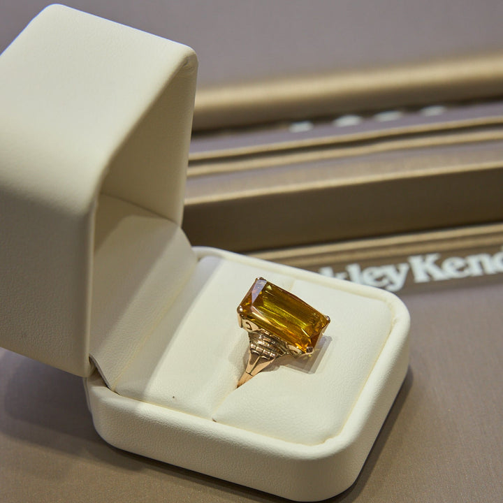 Vintage Yellow Sapphire 14K Gold Ring