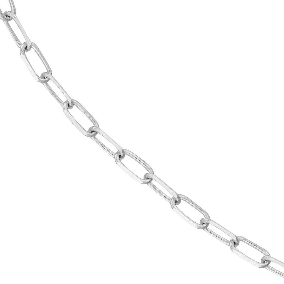 14 Karat White Gold Paperclip Chain