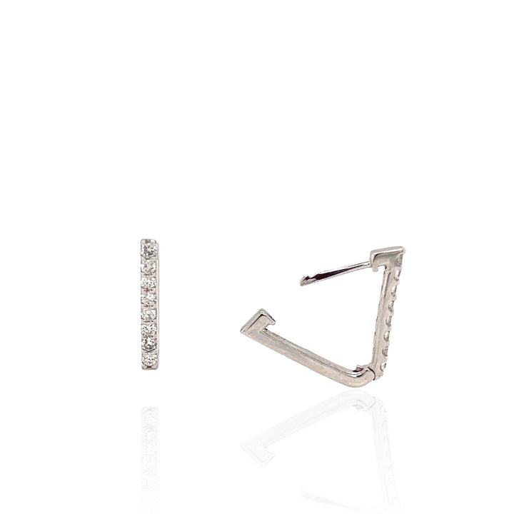 14 Karat White Gold Diamond Earrings