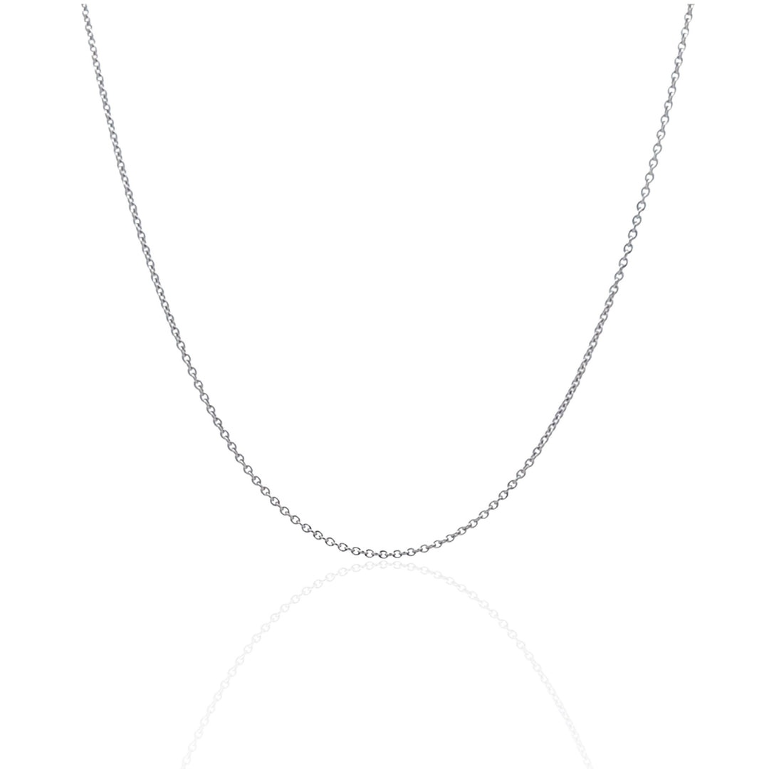 14 Karat White Gold Cable Chain