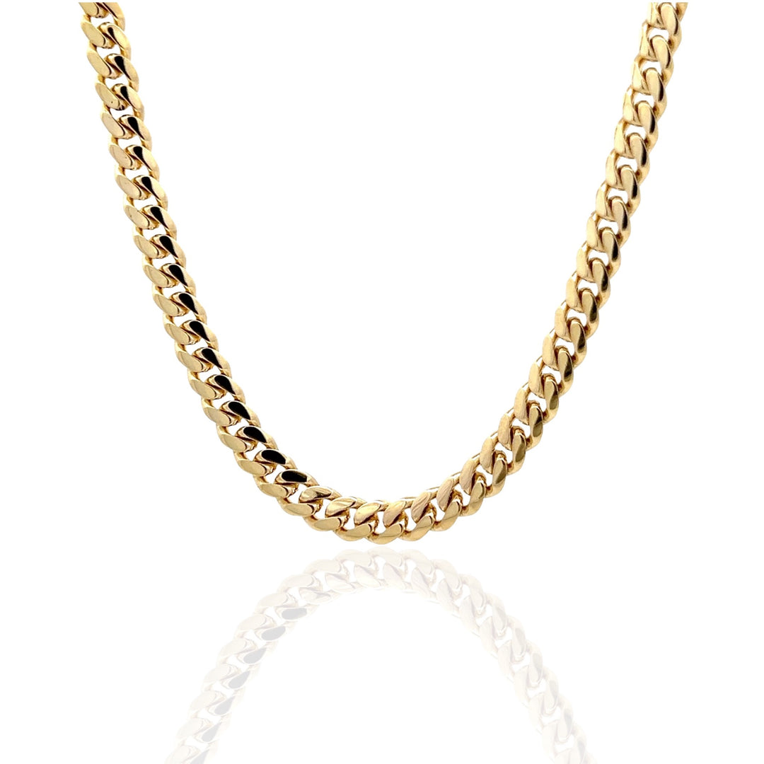 14 Karat Yellow Gold Miami Cuban Link Necklace