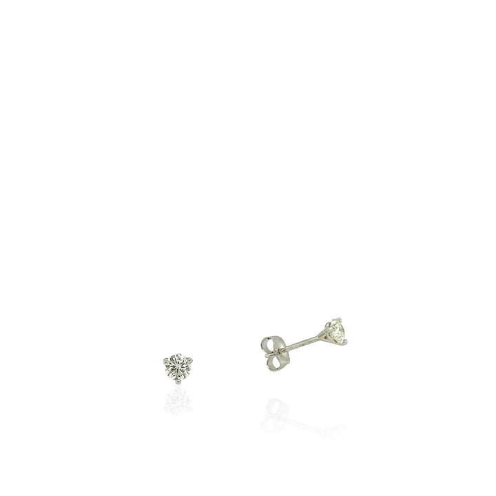 14 Karat White Gold Martini Diamond Studs