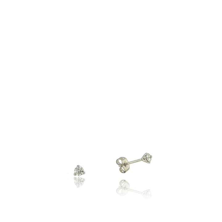 14 Karat White Gold 0.15 cttw Diamond Studs